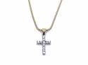 18ct Diamond Cross Pendant & Chain