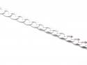 Silver Flat Curb Bracelet 7 Inch