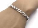 Silver Flat Curb Bracelet 8 inch