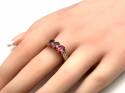 9ct Tourmaline & Diamond 3 Stone Ring