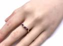 9ct Ruby & Diamond Wishbone Ring