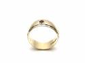 9ct Yellow Gold Garnet Wedding Ring