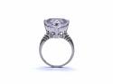 9ct White Gold Kunzite Solitaire Ring