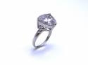 9ct White Gold Kunzite Solitaire Ring