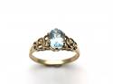 9ct Blue Topaz Solitaire Ring