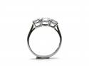 18ct White Gold CZ Trilogy Ring