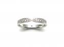 Platinum Diamond Shaped Half Eternity Ring 0.20ct