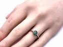 9ct Emerald & CZ 3 Stone Ring