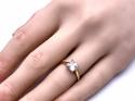 18ct Yellow Gold CZ Solitaire Ring