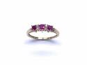 9ct Yellow Gold Ruby & Diamond Ring