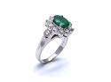 14ct Emerald & Diamond Cluster Ring