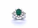 14ct Emerald & Diamond Cluster Ring