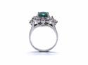 14ct Emerald & Diamond Cluster Ring