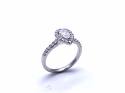 Platinum Pear Shaped Diamond Halo Ring