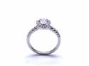 Platinum Pear Shaped Diamond Halo Ring