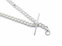 Silver Plated Double Albert Style Chain & T Bar