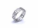 9ct White Gold Cut Out Celtic Ring