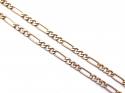 9ct Yellow Gold Semi Solid Figaro Chain