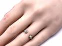 9ct Diamond Cluster Torque Style Ring