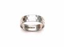 9ct White Gold Patterned Wedding Ring