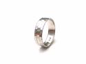 9ct White Gold Patterned Wedding Ring