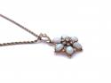 Opal, Pearl & Diamond Pendant & Chain
