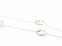 Silver Hoops Lines Necklace 32 inch