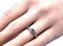 18ct White Gold Sapphire & Diamond Ring