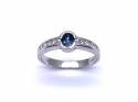 18ct White Gold Sapphire & Diamond Ring