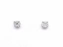 9ct White Gold Diamond Cluster Stud Earrings