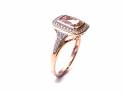 9ct Rose Gold Morganite & Diamond Cluster Ring