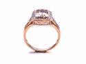 9ct Rose Gold Morganite & Diamond Cluster Ring