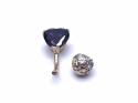 9ct Purple Heart CZ Belly Bar