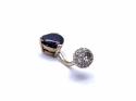 9ct Purple Heart CZ Belly Bar