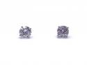 9ct Yellow Gold CZ Solitaire Earrings