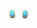 18ct Yellow Gold Turquoise Earrings