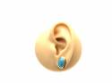 18ct Yellow Gold Turquoise Earrings