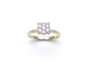 9ct White Gold Diamond Cluster Ring 0.25ct