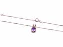 9ct Rose Gold Amethyst Pendant & Chain