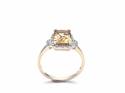 9ct Yellow Gold Citrine & Diamond Cluster Ring