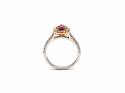 18ct White Gold Pink Tourmaline & Diamond Ring