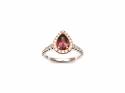 18ct White Gold Pink Tourmaline & Diamond Ring