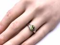 9ct White Gold Peridot Solitaire Ring