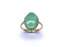 18ct Yellow Gold Jade Solitaire Ring