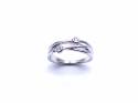 Platinum Bubble Diamond 2 Stone Ring 0.08ct