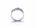 Platinum Bubble Diamond 2 Stone Ring 0.08ct