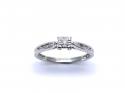 9ct White Gold Diamond Solitaire Ring