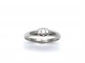 9ct White Gold Diamond Solitaire Ring