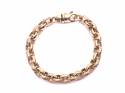 9ct Yellow Gold Engraved Belcher Bracelet 9 Inch