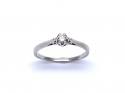 9ct White Gold Diamond Solitaire Ring